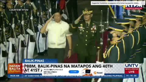 PBBM, balik-Pilipinas na matapos ang 40th at 41st