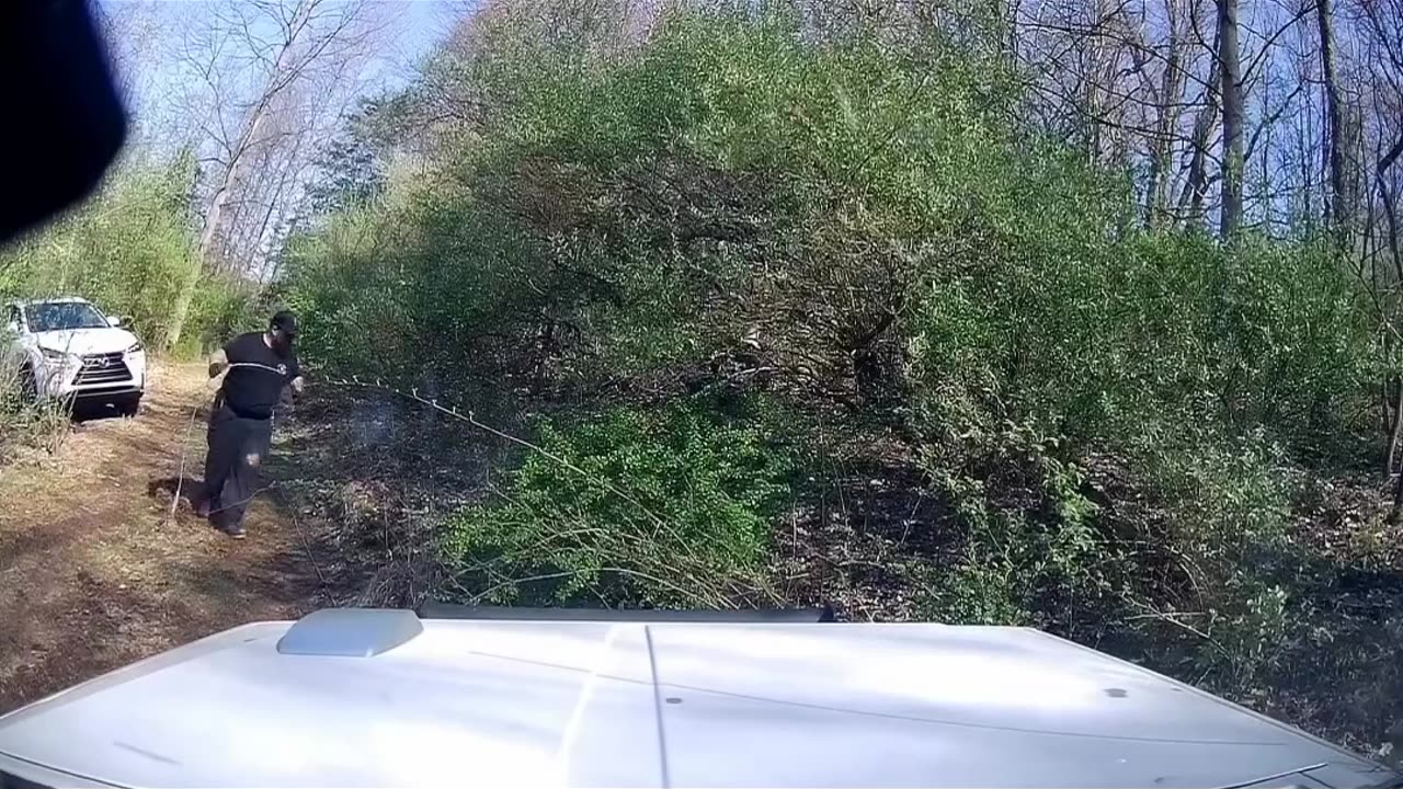 Stickles Towing winch out with jeep