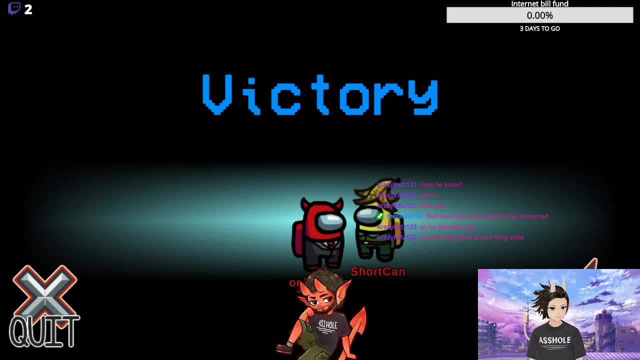 first win in among us on modded