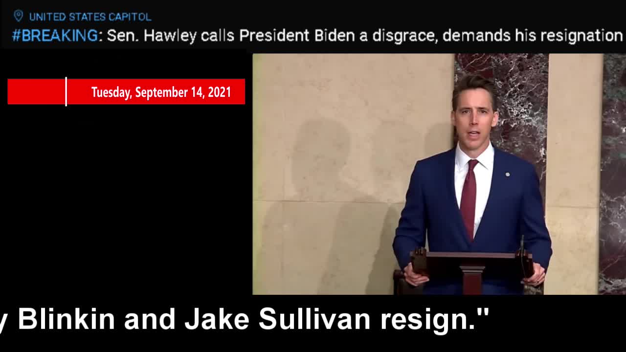 US Sen Josh Hawley in Sept 2021 vs US Sen Josh Hawley in Dec 2021