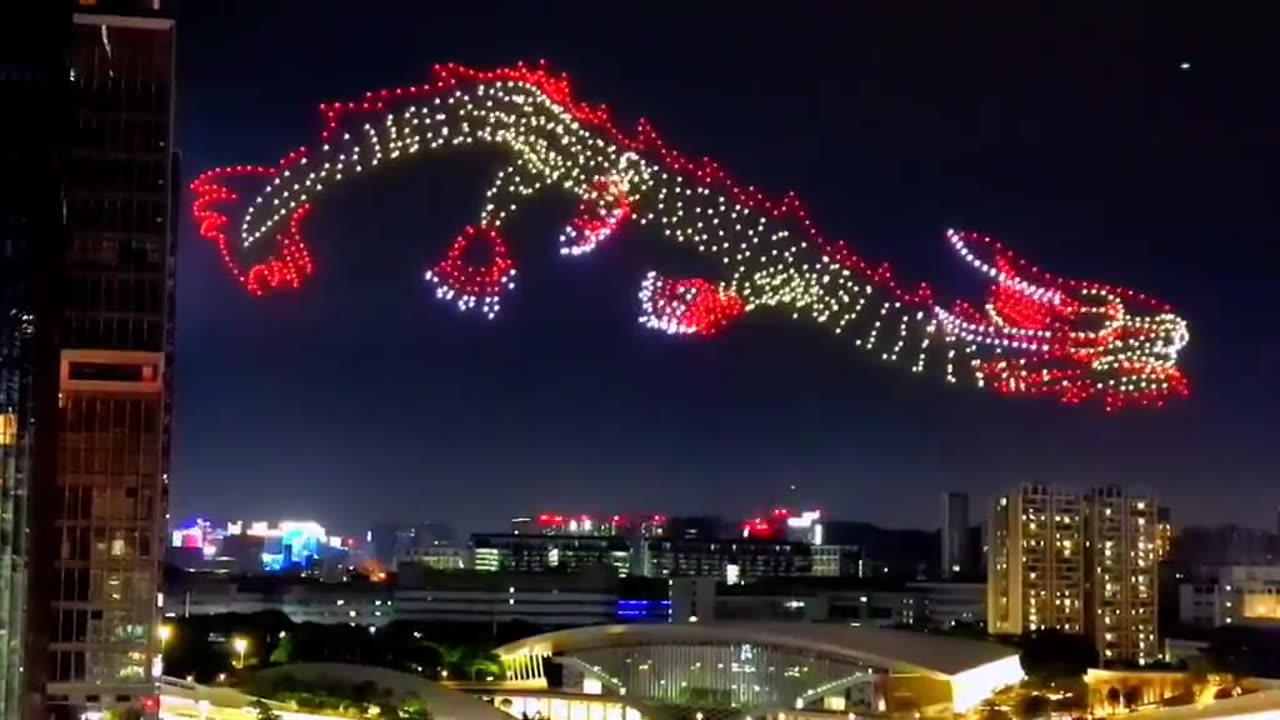 Chinese Dragon of 1500 drones