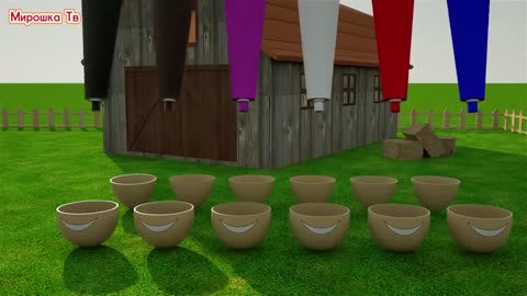 Baby content 100% | Learning Colors – Colorful Eggs on a Farm