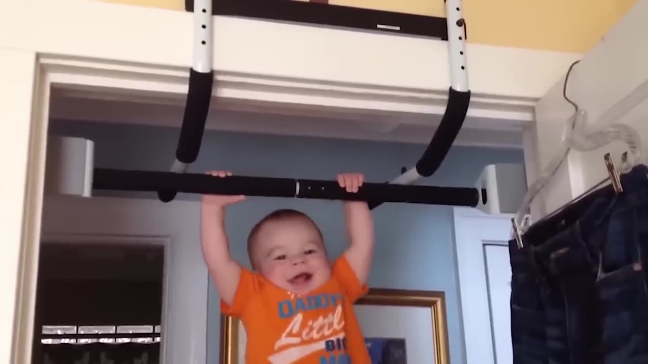 Funniest Baby and Dad Moment_ When Baby At Home With Dad _Cute Baby