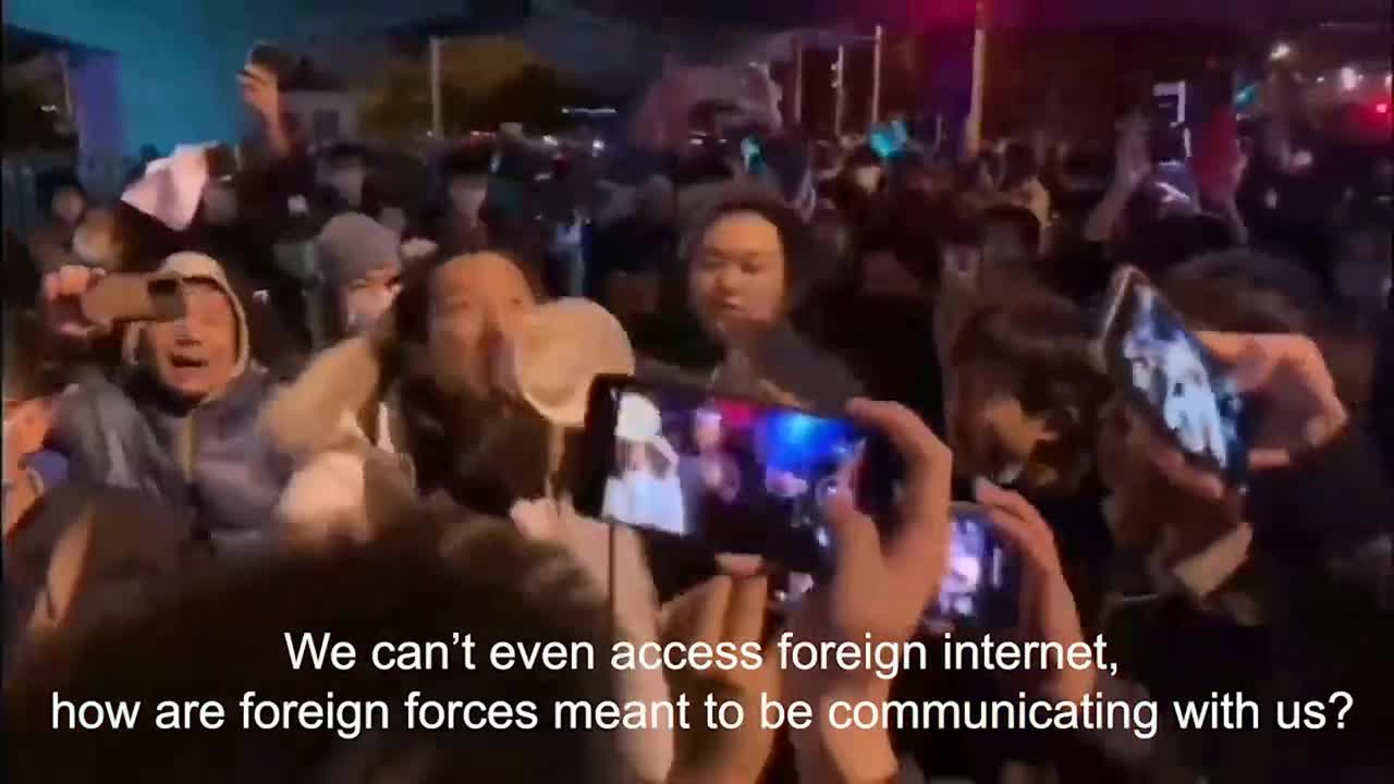 Students in Chinese protests deny the claims of foreign influence.