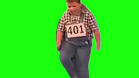 Kid in Overalls Dancing | Green Screen