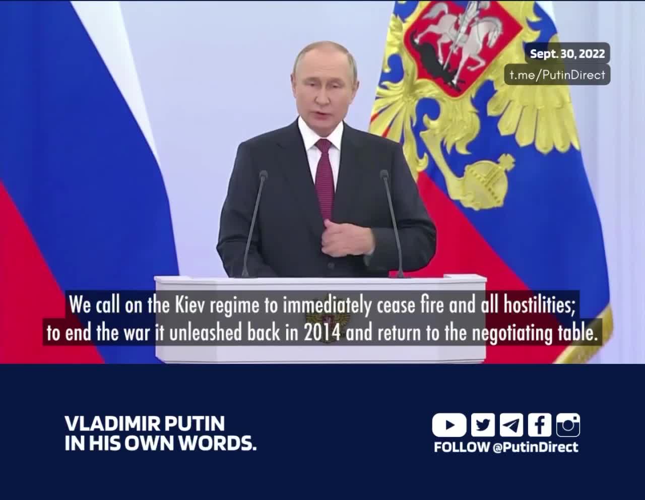 2022-09-30 Putin says Russia’s actions in Ukraine are part of a “great liberating mission”