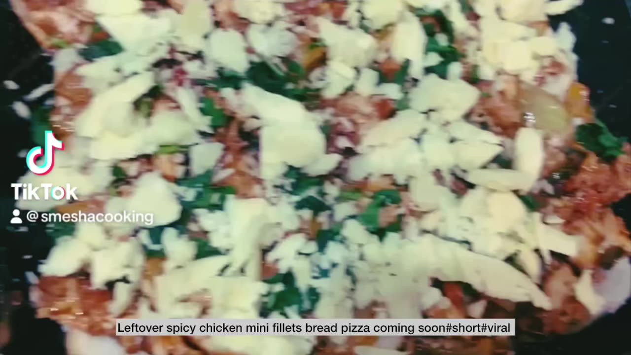 Leftover spicy chicken mini fillets bread pizza coming soon#short#viral #youtubeshort#foryou