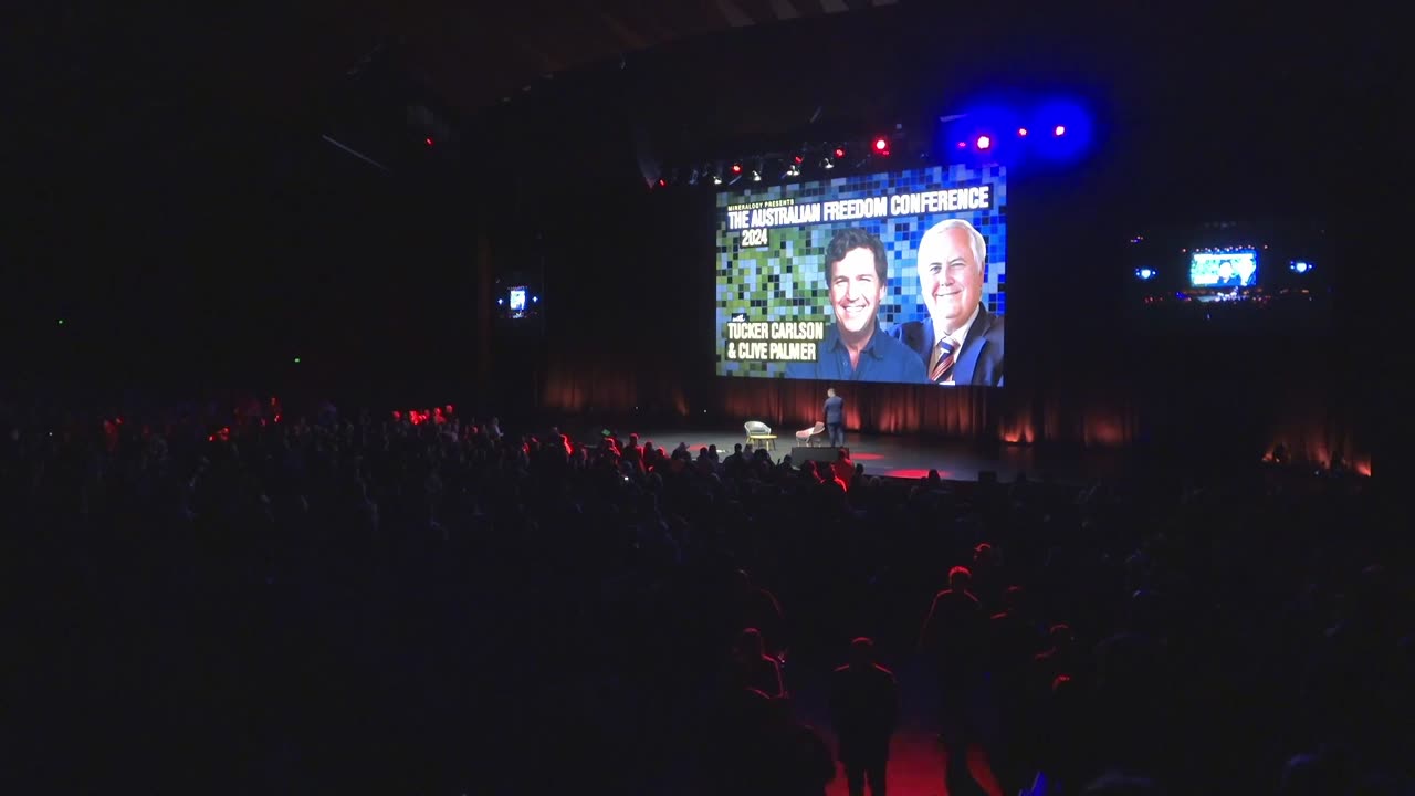 Tucker Carlson and Clive Palmer - Melbourne - Australian Freedom Conference 2024