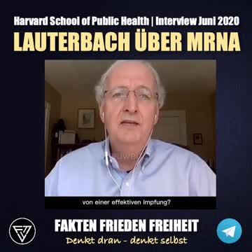 "MRNA IMPFSTOFFE HABEN BEI MENSCHEN NIE FUNKTIONIERT." - Gesundheitsvernichter Lauterbach 2020