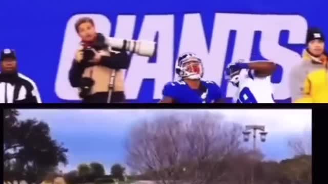 The NFL USEING MAGNETIC GLOVES TO CATCH THE FOOTBALL WITH ONE HAND