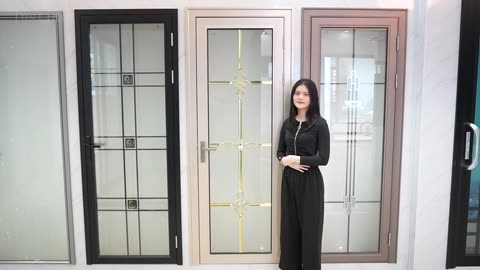 Instime Building House Exterior Front Door Bedroom Door Entrance Aluminum alloy Commercial Door