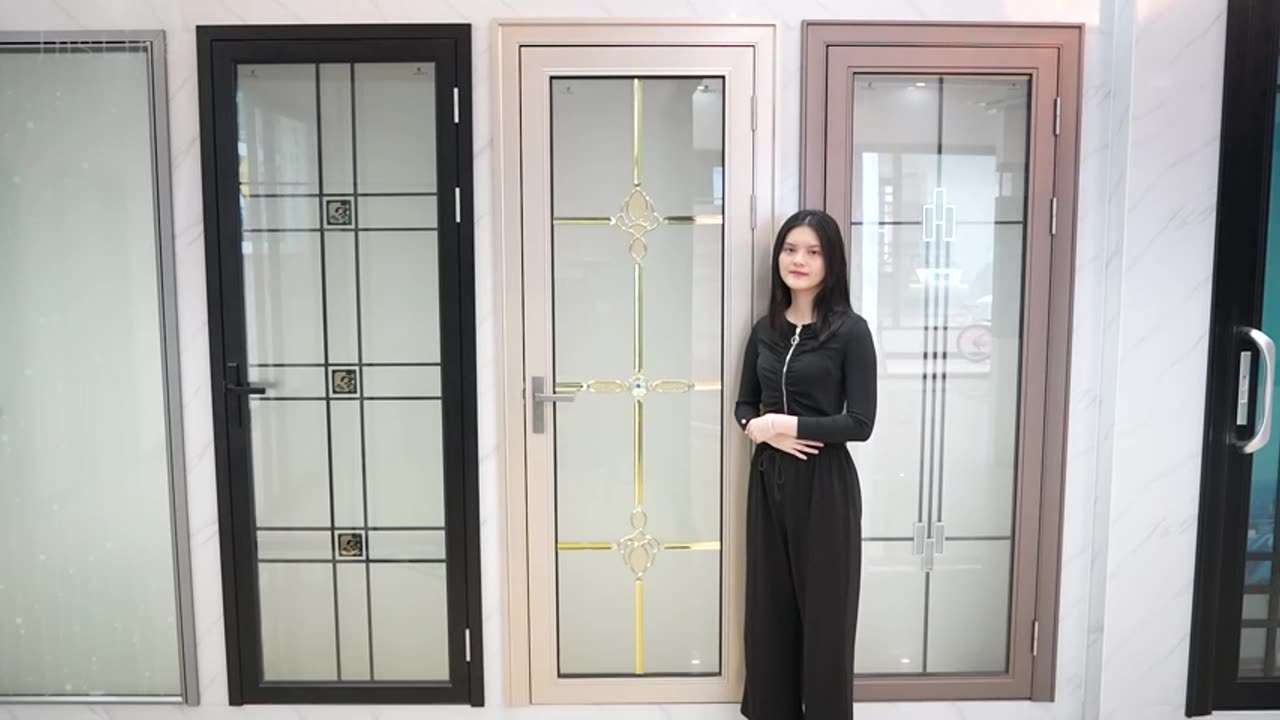 Instime Building House Exterior Front Door Bedroom Door Entrance Aluminum alloy Commercial Door