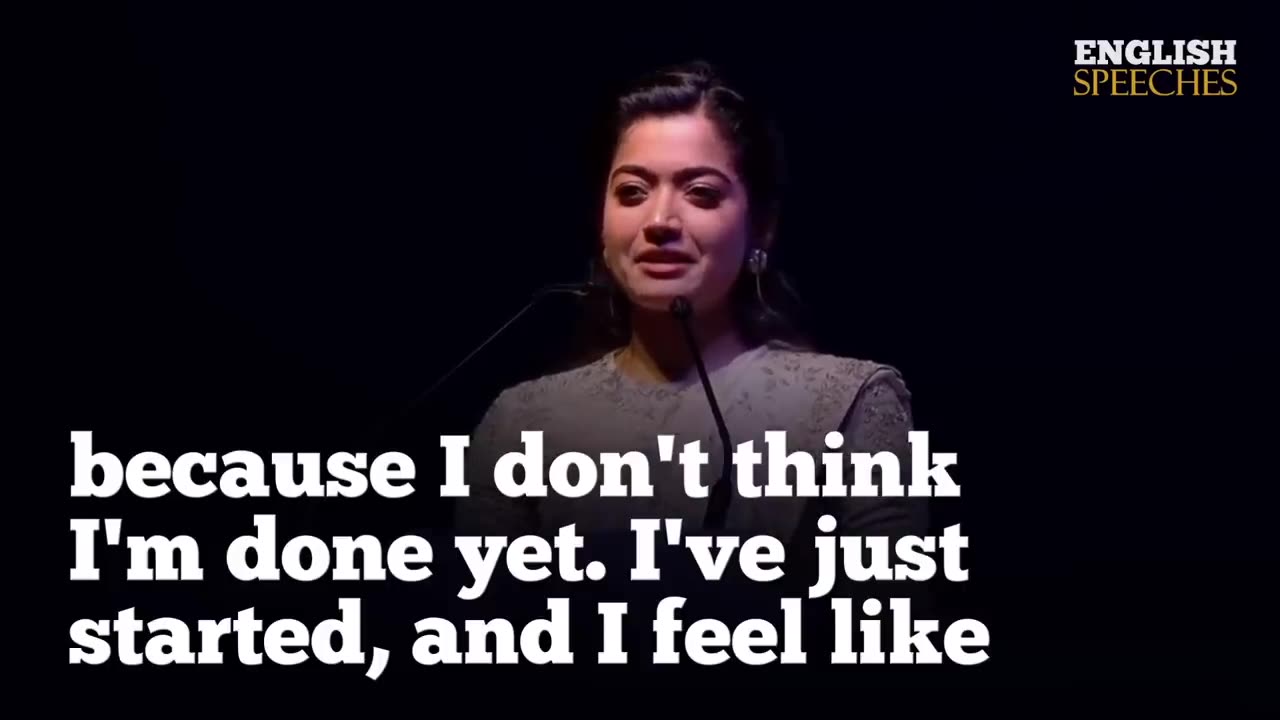 ENGLISH SPEECH _ RASHMIKA MANDANNA_ Dream BIG_ (English Subtitles)