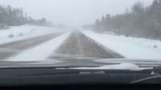 Driving in a snow storm