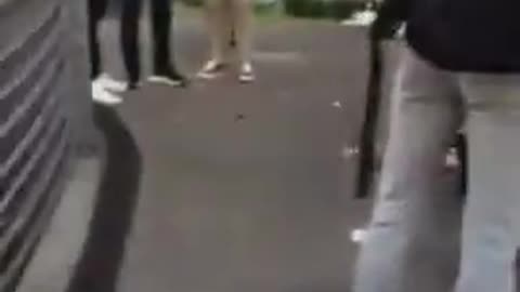 Serious but funny street fight