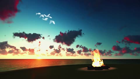 Bonfire Campfire Soothing & Relaxation Music With Acoustic Guitar, celtic and ballad audio tune