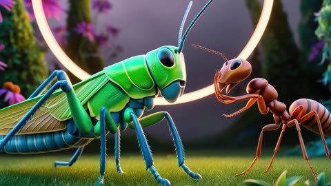 The diligent ant and grasshopper 🦗