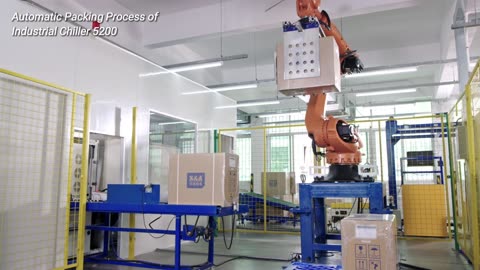 Automatic Packaging Process of Industrial Chiller CW5200