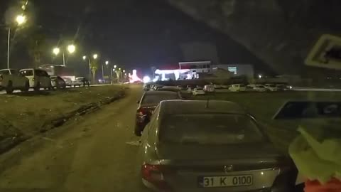 The moment of the earthquake on the border of Turkey and Syria.