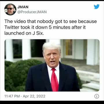 Trump. This video has been ban from most social media platforms.