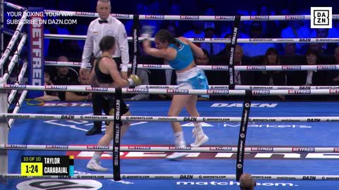 BEAUTIFUL LEFT HOOK! Katie Taylor vs. Karen Carabajal | Every Punch