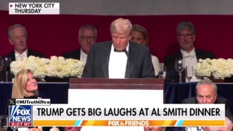 Trump said some people from Fox News helped write his jokes last night.