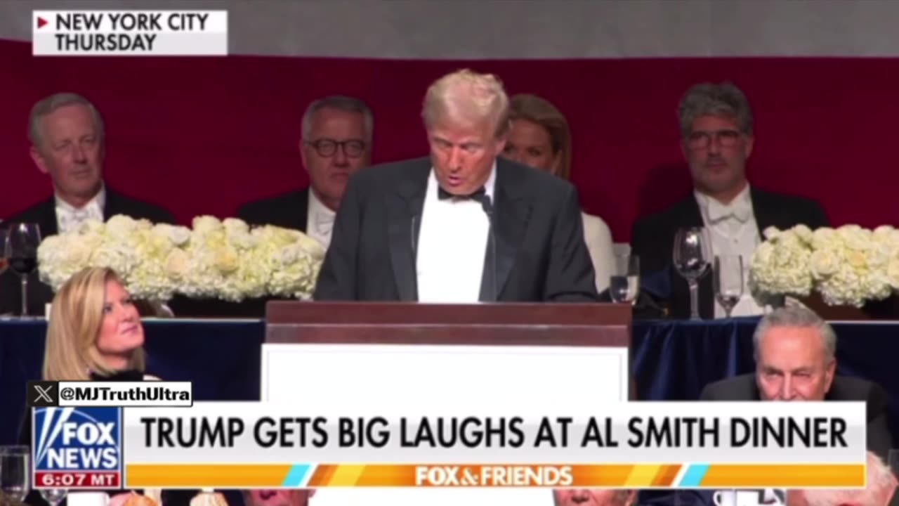 Trump said some people from Fox News helped write his jokes last night.