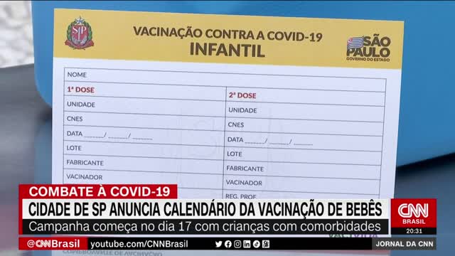 Cidade de SP anuncia calendário da vacinação de bebês