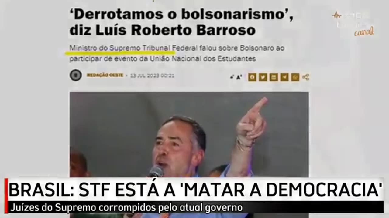 juízes corruptos do STF estão a matar a Democracia no Brasil.