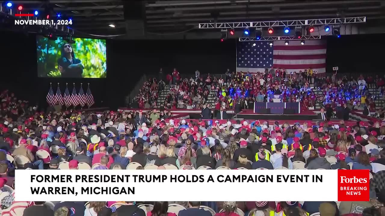 Trump Stops Michigan Rally Speech To Play Video To Illustrate Consequences Of Illegal Immigration