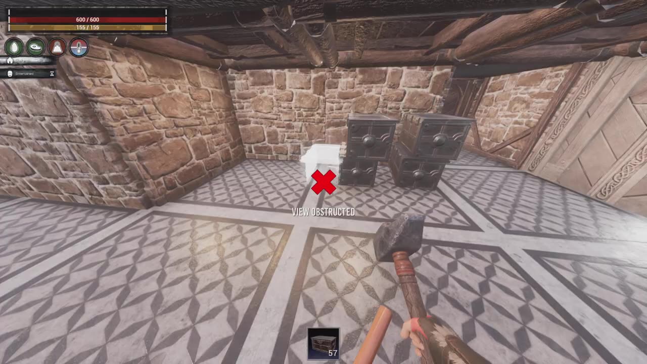 Conan Exiles, Obstructed View Workaround