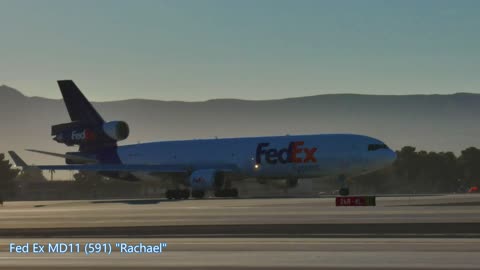 MD11 Fed Ex taking off from Las Vegas [4K]