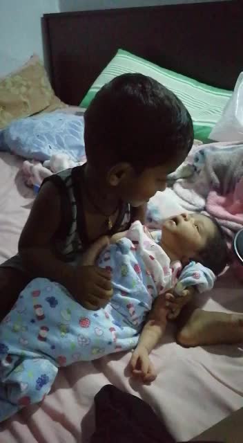 My son Nervous his brother