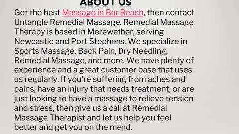 The best Massage in Bar Beach