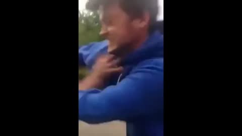 Stepdad slaps his wife in front of her son... Gets ko'd