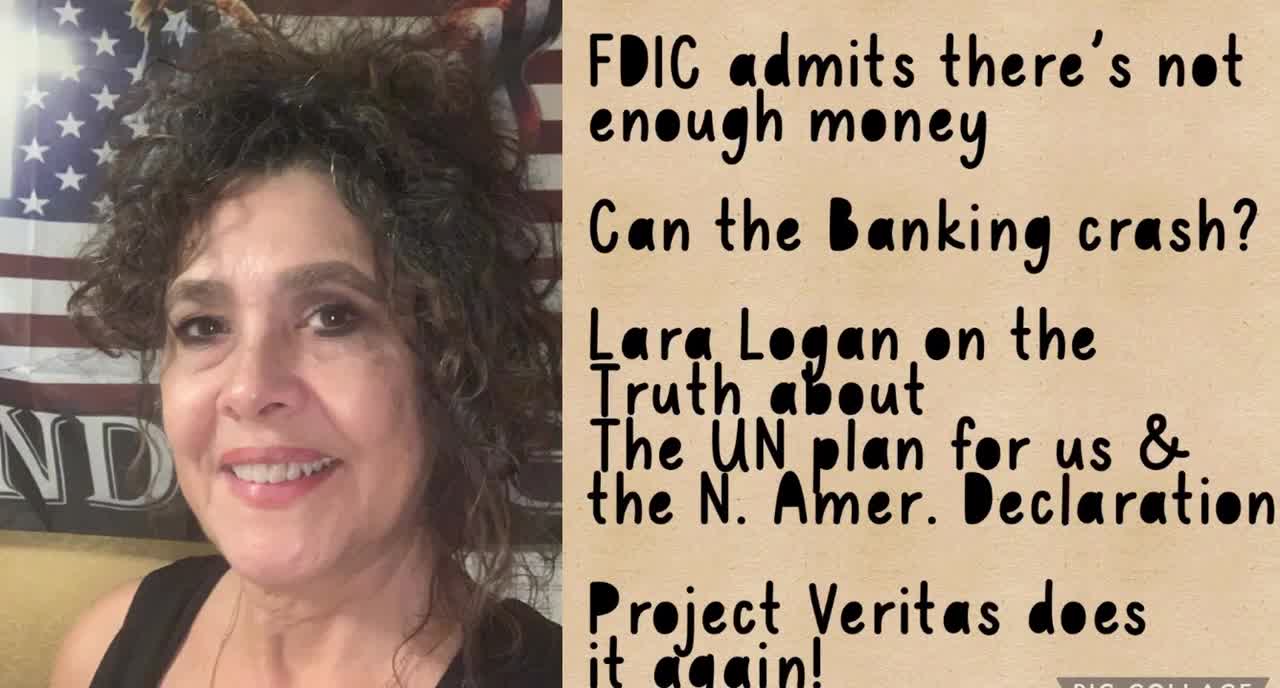 1/20/2023 FDIC admits not enough $, can Banks crash? Border invasion -UN Plan to create new govt.