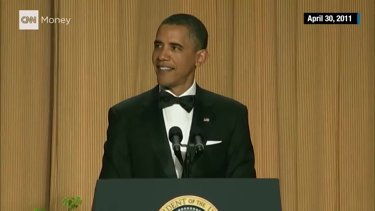 Barack Obama roasts Donald Trump 2011 White House correspondents dinner