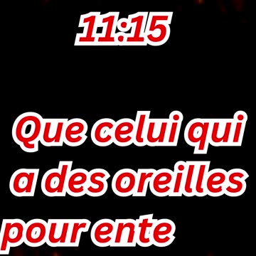 "Que Celui Qui A des Oreilles Entende" Matthieu 11:15#shorts #youtubeshorts #ytshorts #ytshortsindia