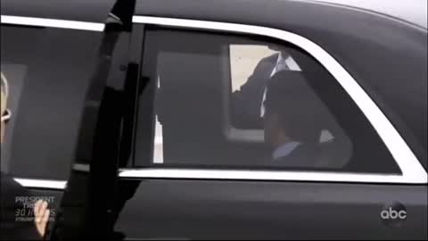 Trump “Leaves ”For White House in his New Car