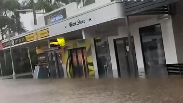 Bryon Bay's main street has just gone under #byron #flood #9New...