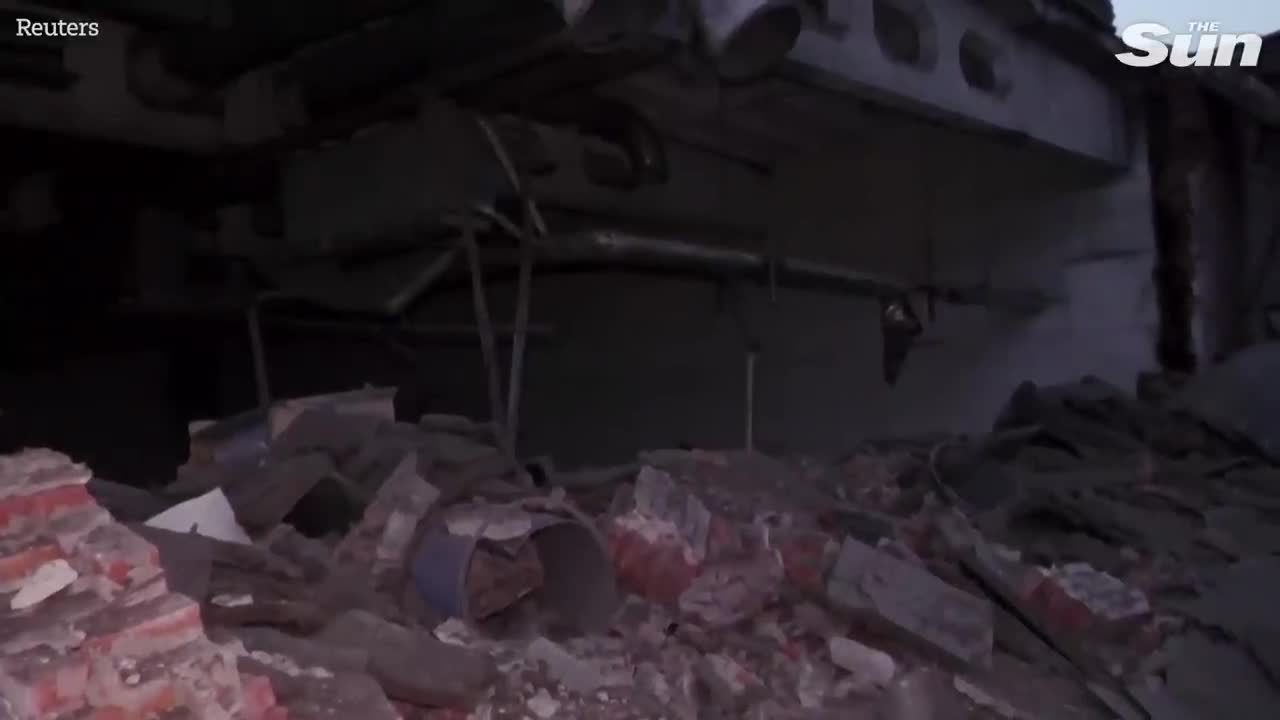 Footage shows the damage of Russian rockets in Kharkiv