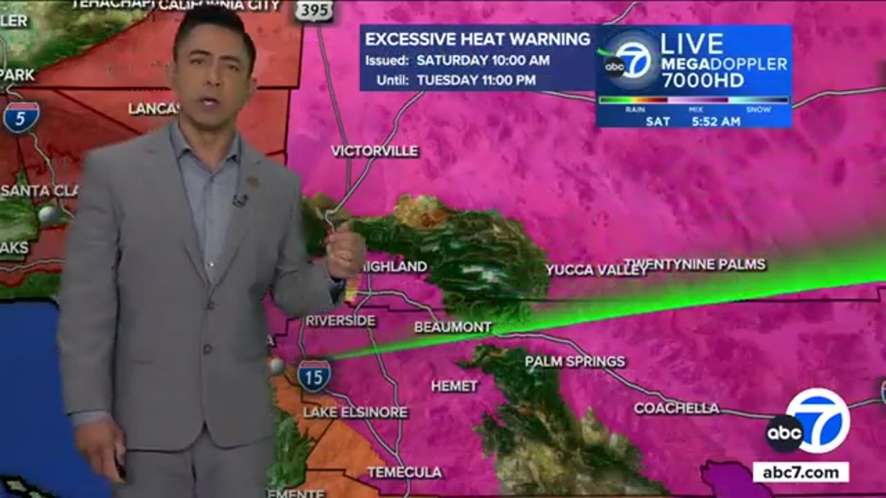 SoCal to see warm temperatures, slight chance of thunderstorms Saturday | ABC7 News