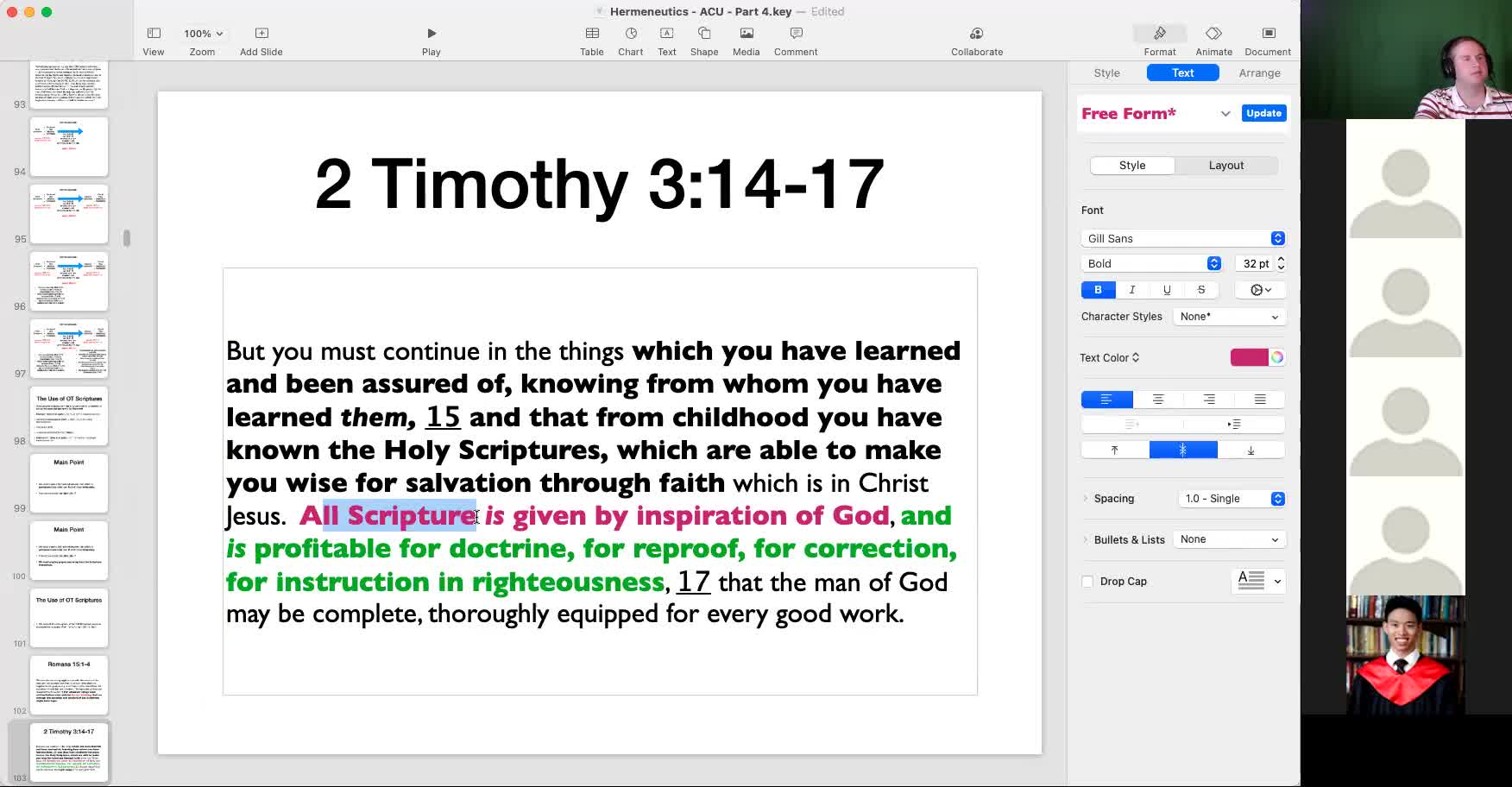 Hermeneutics - Class 4 - ACU