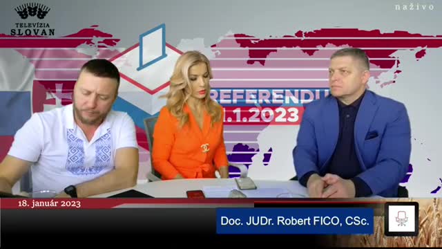 Televízia SLOVAN: Na tému REFERENDUM odpovedal Robert FICO - 18.1.2023