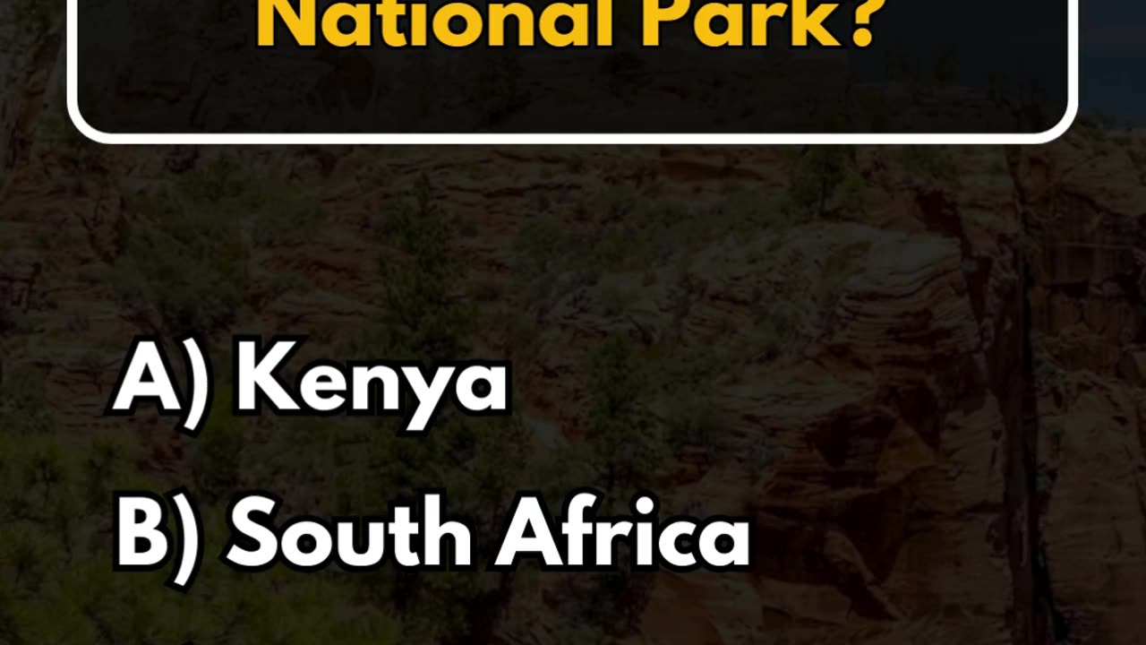 Which country is famous for its Kruger National Park?