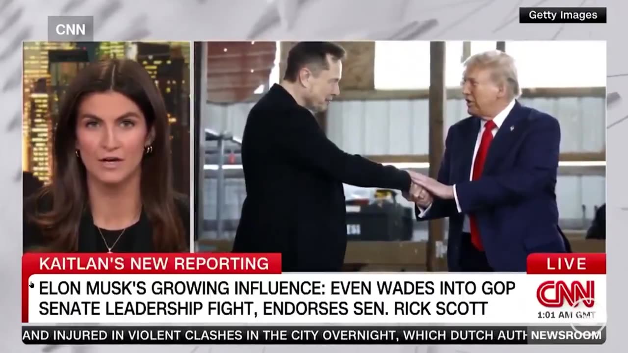 CNN is FREAKING OUT about how close Musk is working with Trump . Wow