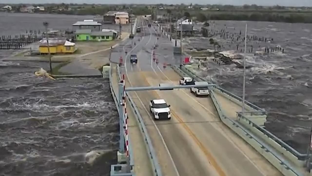 Hurricane Helene chaos continues by Matlacha Pass Bridge