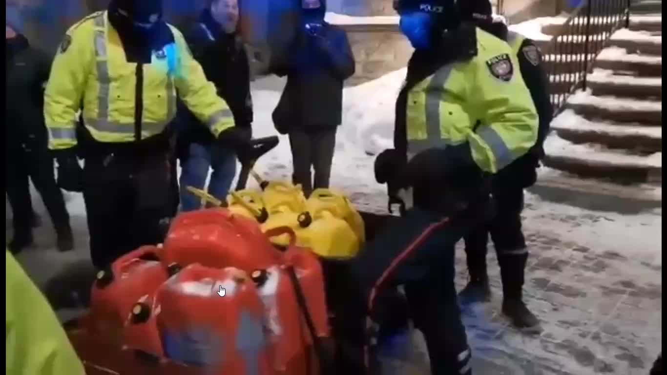 EVIL - OTTAWA COPS STEALING FUEL - SICK, CALL THEM OUT