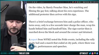 Preacher ARRESTED For Protesting Pride Rally In SHOCKING Video