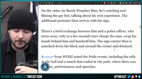 Preacher ARRESTED For Protesting Pride Rally In SHOCKING Video
